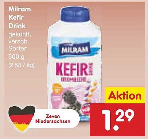 Milram Kefir Drink, gekühlt, verschiedene Sorten, 500 g