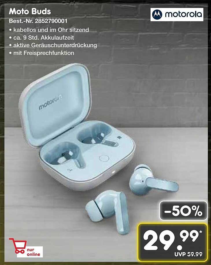 Moto Buds – kabellose Ohrhörer mit aktiver Geräuschunterdrückung