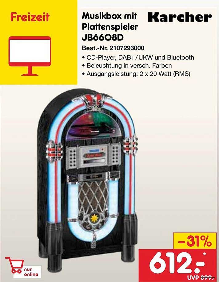 Musikbox mit Plattenspieler JB6608D