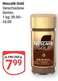 Nescafé Gold, verschiedene Sorten