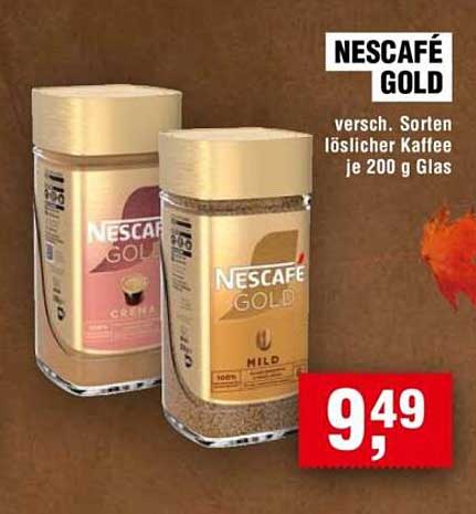 Nescafé Gold – verschiedene Sorten löslicher Kaffee je 200 g Glas