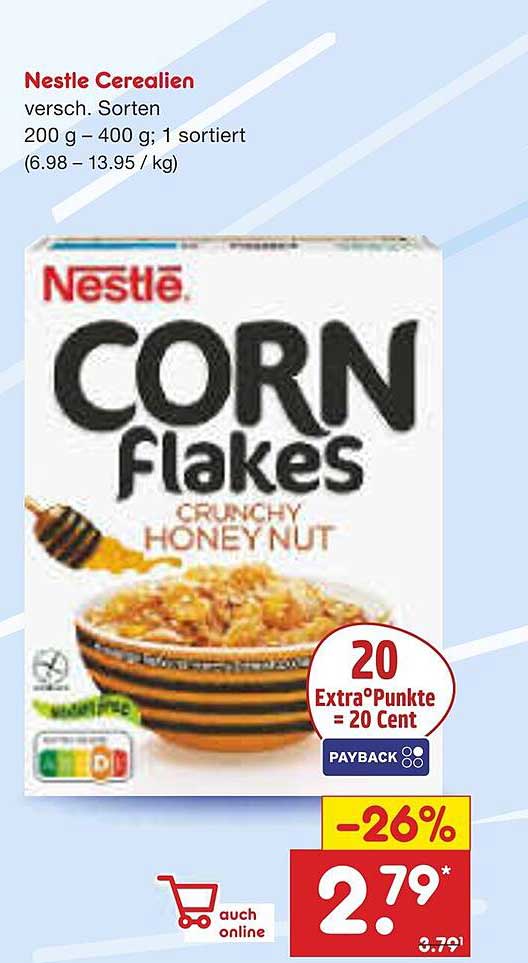 Nestle Cerealien - Corn Flakes Crunchy Honey Nut