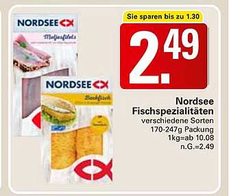 Nordsee Fischspezialitäten - Verschiedene Sorten