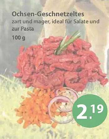 Ochsen-Geschnetzeltes – zart und mager für Salate und Pasta