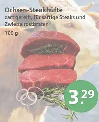 Ochsen-Steakhüfte - zart gereift, für saftige Steaks und Zwiebelrostbraten