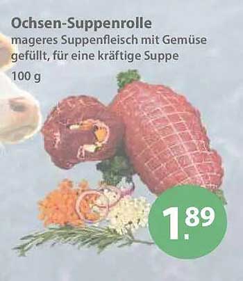 Ochsen-Suppenrolle - mageres Suppenfleisch mit Gemüse gefüllt, für eine kräftige Suppe