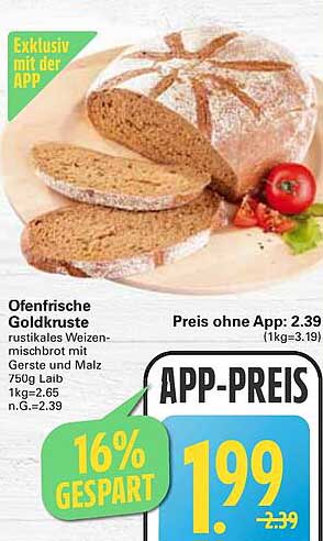 Ofenfrische Goldkruste – rustikales Weizenmischbrot mit Gerste und Malz