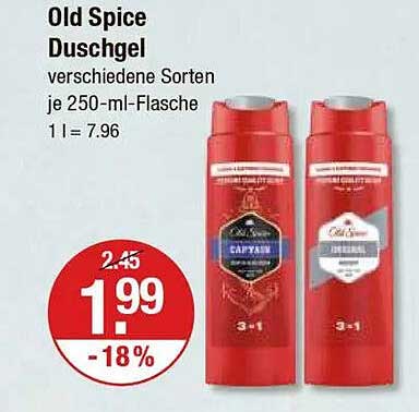 Old Spice Duschgel verschiedene Sorten je 250-ml-Flasche