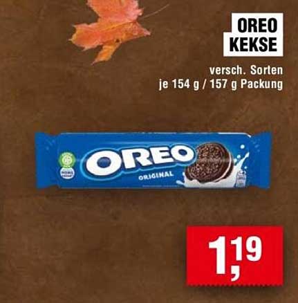 OREO Kekse - verschiedene Sorten, je 154 g / 157 g Packung