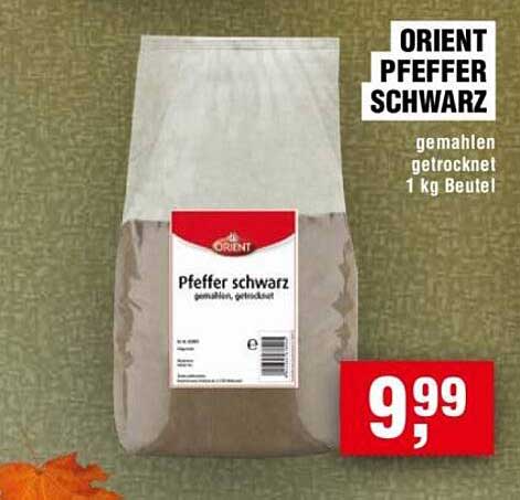 ORIENT PFEFFER SCHWARZ gemahlen 1 kg Beutel