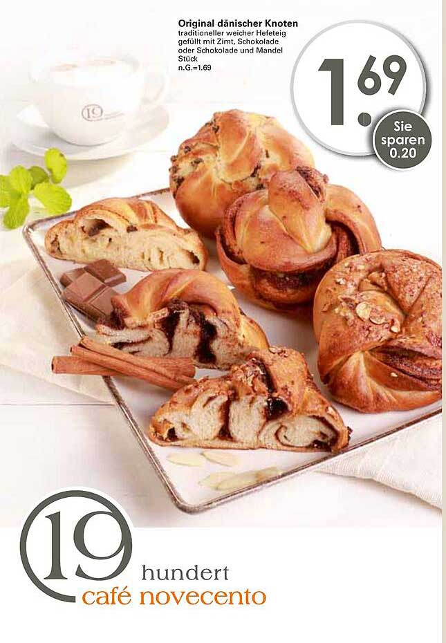 Original dänischer Knoten - traditioneller weicher Hefeteig