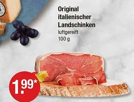 Original italienischer Landschinken luftgereift