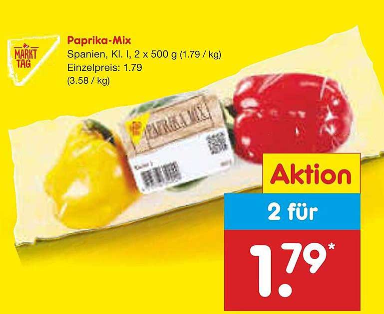 Paprika-Mix 2 x 500 g für 1,79 €
