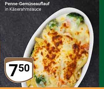 Penne-Gemüseauflauf in Käsesahnesauce