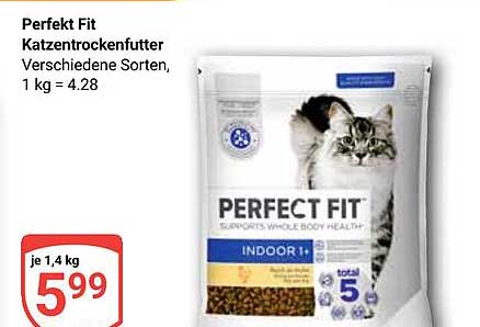 Perfect Fit Katzentrockenfutter, verschiedene Sorten, 1 kg = 4,28