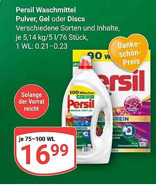Persil Waschmittel Pulver, Gel oder Discs