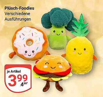 Plüsch-Foodies - Verschiedene Ausführungen