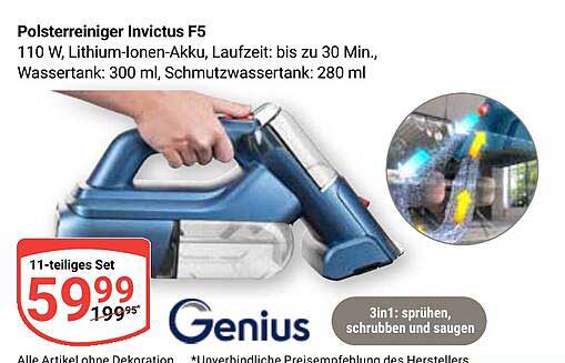 Polsterreiniger Invictus F5 - 11-teiliges Set