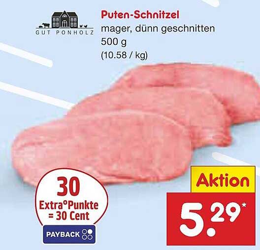 Puten-Schnitzel mager, dünn geschnitten 500 g