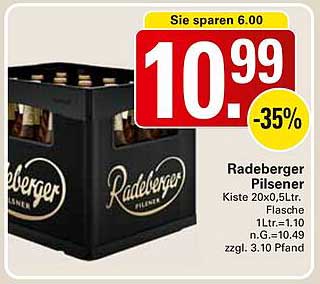 Radeberger Pilsener Kiste 20x0,5L