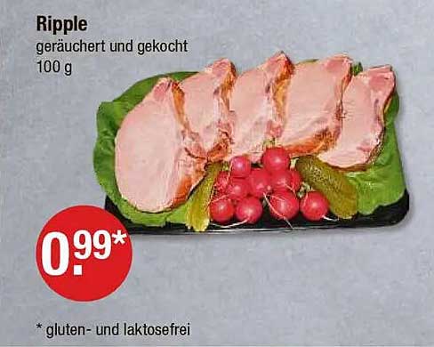 Ripple geräuchert und gekocht 100 g
