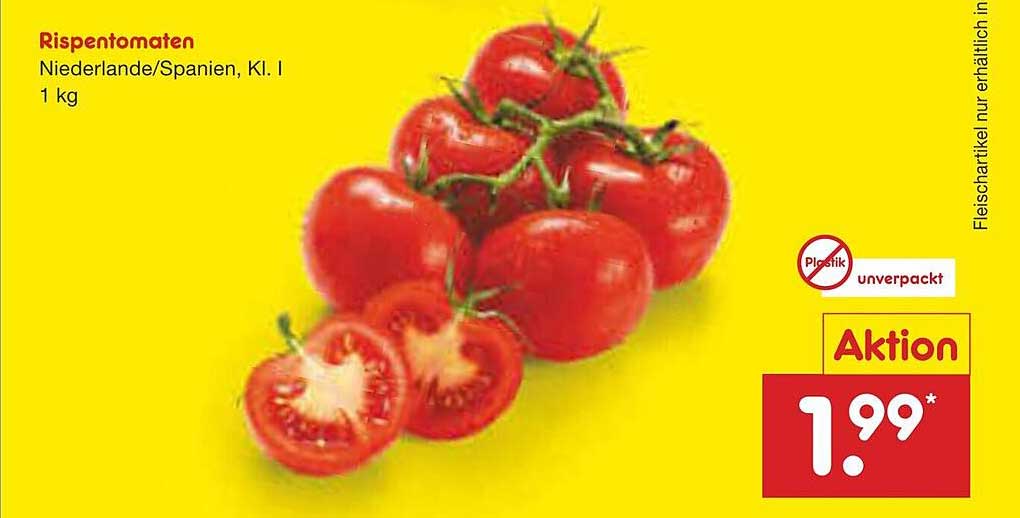 Rispen Tomaten, 1 kg, Niederlande/Spanien, Kl. I