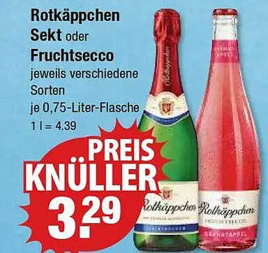 Rotkäppchen Sekt oder Fruchtsecco je 0,75-Liter-Flasche