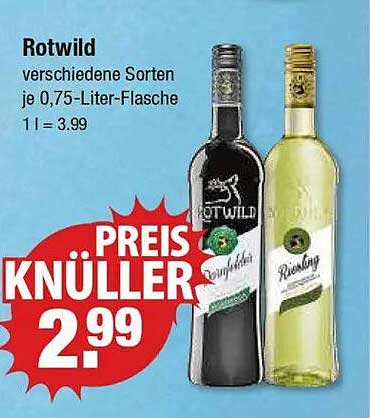 Rotwild verschiedene Sorten je 0,75-Liter-Flasche