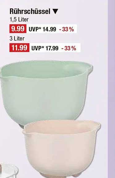 Rührschüsseln 1,5 Liter und 3 Liter - Perfekt für jede Küche