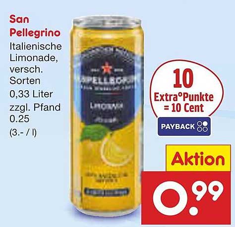 San Pellegrino Italienische Limonade, 0,33 Liter, verschiedene Sorten