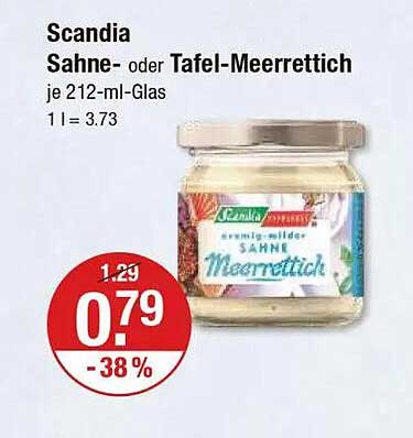 Scandia Sahne- oder Tafel-Meerrettich 212-ml-Glas