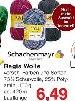 Schachenmayr Regia Wolle 100g - Verschiedene Farben und Sorten