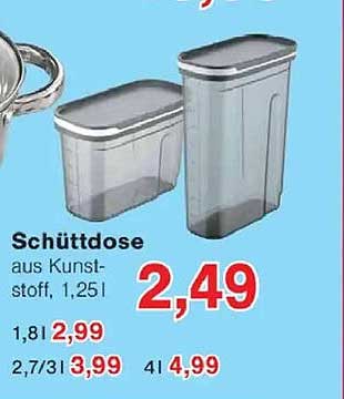 Schüttdose aus Kunststoff, 1,25 l