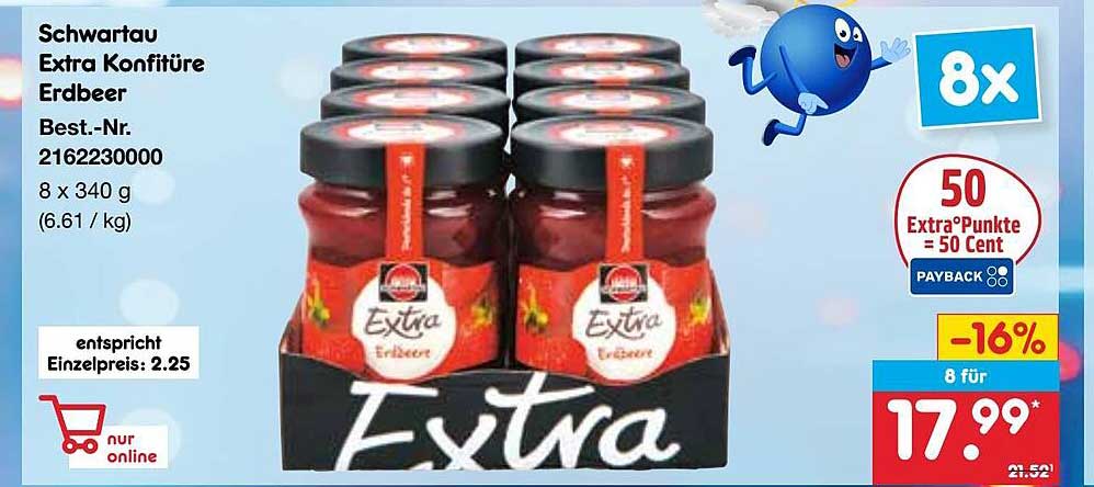 Schwartau Extra Konfitüre Erdbeer