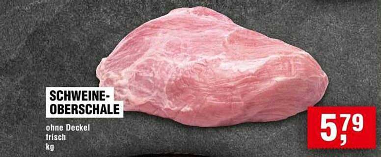 SCHWEINE-OBERSCHALE frisch ohne Deckel