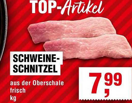 Schweine-Schnitzel aus der Oberschale frisch