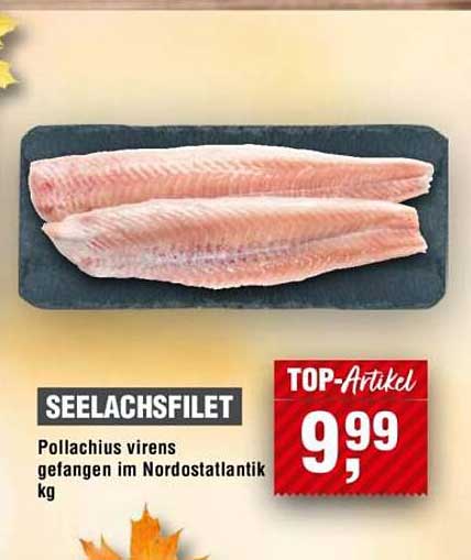 SEELACHSFILET - Pollachius virens gefangen im Nordostatlantik kg
