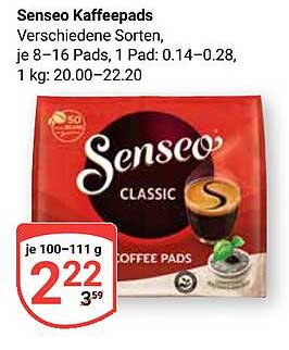 Senseo Kaffeepads - Verschiedene Sorten