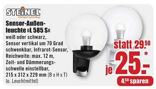 Sensor-Außenleuchte "L 585 S"