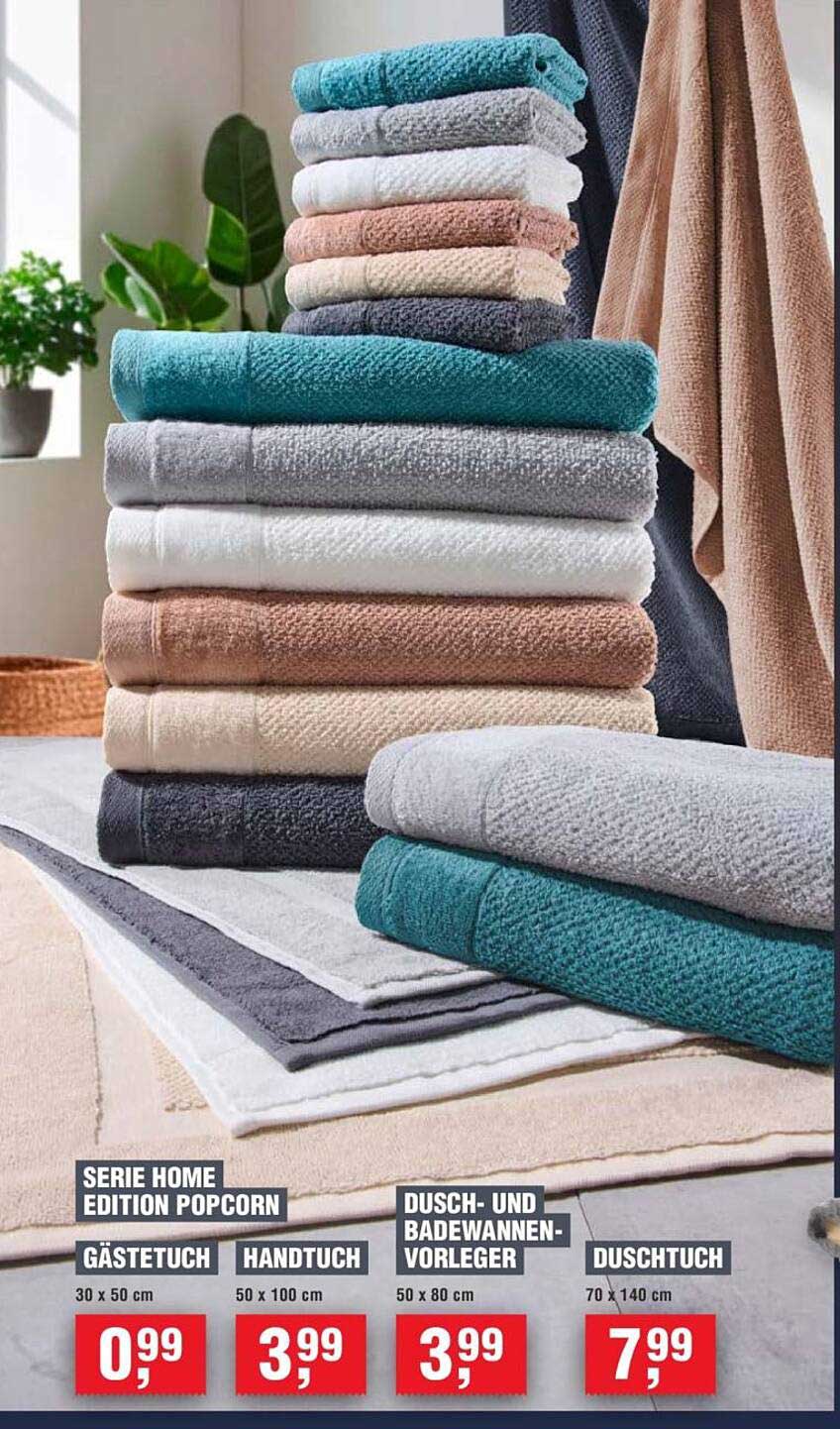 Serie Home Edition Popcorn - hochwertige Handtücher und Badematten