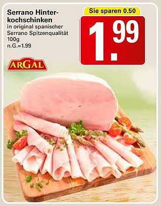 Serrano Hinterkochschinken in original spanischer Serrano Spitzenqualität