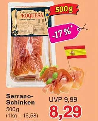 Serrano-Schinken 500g - Jetzt 17% günstiger!