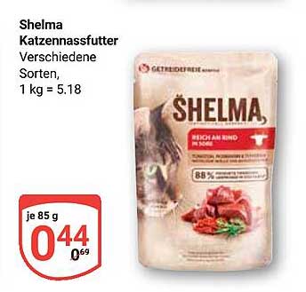 Shelma Katzennassfutter verschiedene Sorten, 85 g