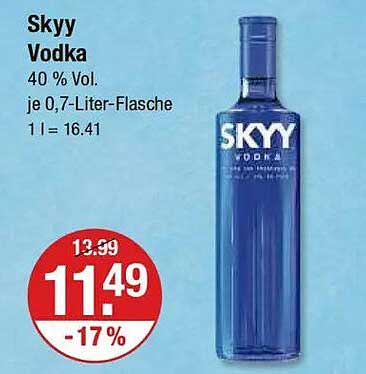 Skyy Vodka 0,7 Liter Flasche