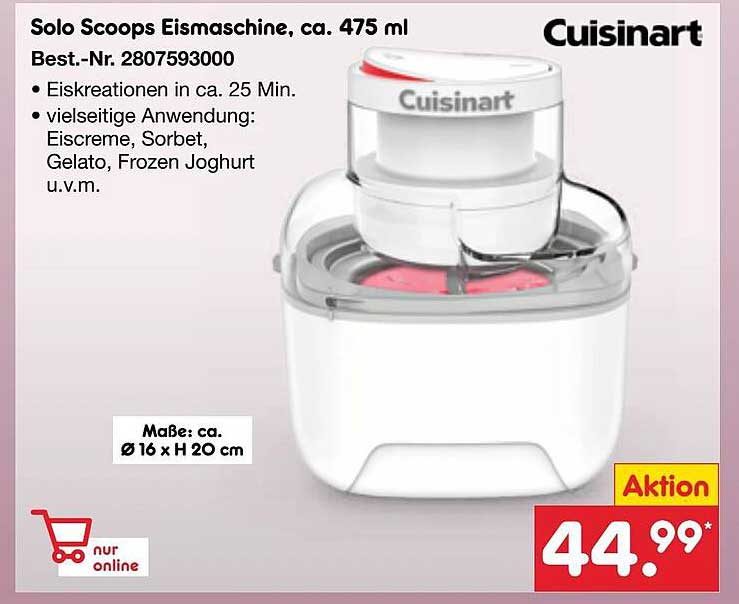 Solo Scoops Eismaschine, ca. 475 ml