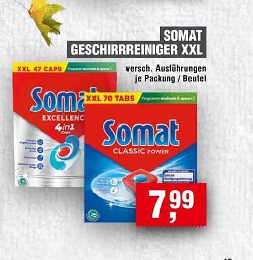 SOMAT Geschirrreiniger XXL – 4in1 Caps und Classic Power