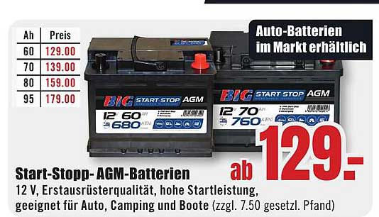 Start-Stopp AGM-Batterien