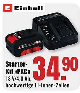Starter-Kit »PXC« 18 V/4,0 Ah, hochwertige Li-Ionen-Zellen
