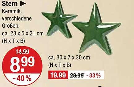 Stern aus Keramik - Verschiedene Größen