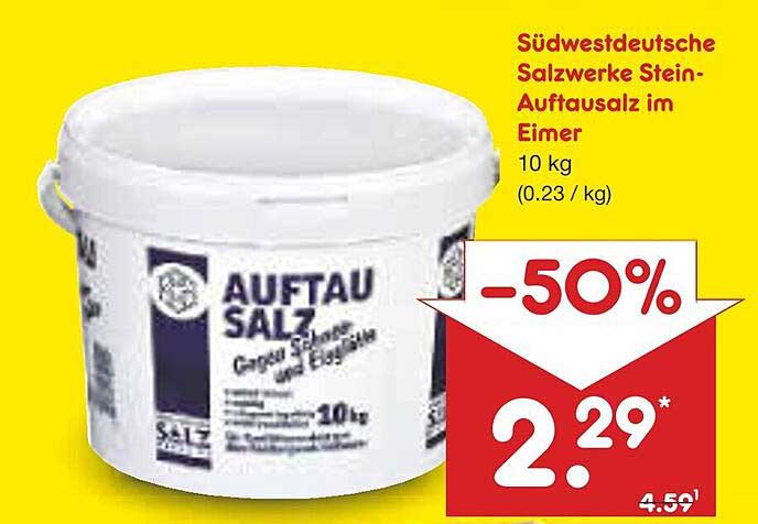 Südwestdeutsche Salzwerke Stein-Auftausalz im Eimer 10 kg